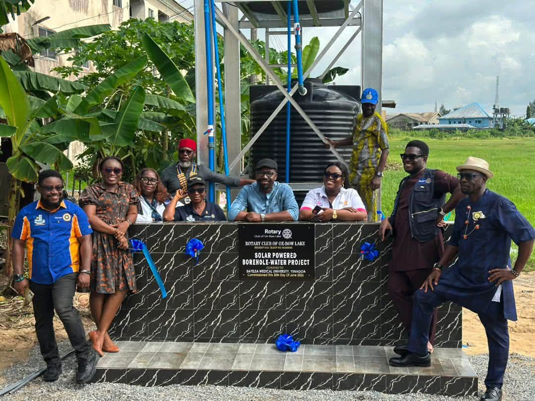 ROTARY CLUB OF OX-BOW LAKE COMMISSIONS 10,000-LITRE SOLAR-POWERED CLEAN WATER PROJECT AT BAYELSA MEDICAL UNIVERSITY